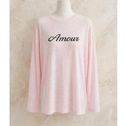 Áo thun form rộng cổ tròn tay dài in hoạ tiết chữ siêu sang, Áo thun giấy xước mỏng mát hot trend TG AMOC 7