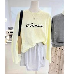Áo phông tay dài chất thun giấy xước mỏng mát in chữ thời trang phong cách Hàn Quốc BYN BYN TG AMOC 5