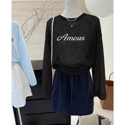 Áo phông tay dài chất thun giấy xước mỏng mát in chữ thời trang phong cách Hàn Quốc BYN BYN TG AMOC 2