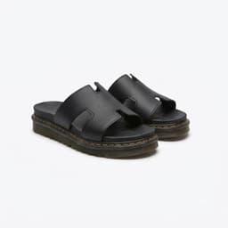 Dép quai chữ H ngang nam màu đen đế dày phong cách cơ bản cao 5cm 1
