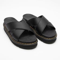 Dép  nam màu đen kiểu chéo 2 dây đế dày cao 5cm 1