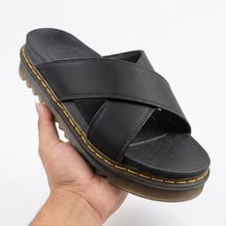 Dép  nam màu đen kiểu chéo 2 dây đế dày cao 5cm 2
