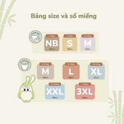 (Không quà) Tã/bỉm UalaRogo sợi tre mềm mại, chống tràn, thấm hút đủ size cho bé 4-30kg 2