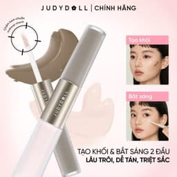 Kem Tạo Khối & Bắt Sáng 2 đầu JUDYDOLL 4.8g Lâu Trôi Tự Nhiên Dạng Lỏng Dễ Sử Dụng Cho Người Mới Bắt Đầu 1