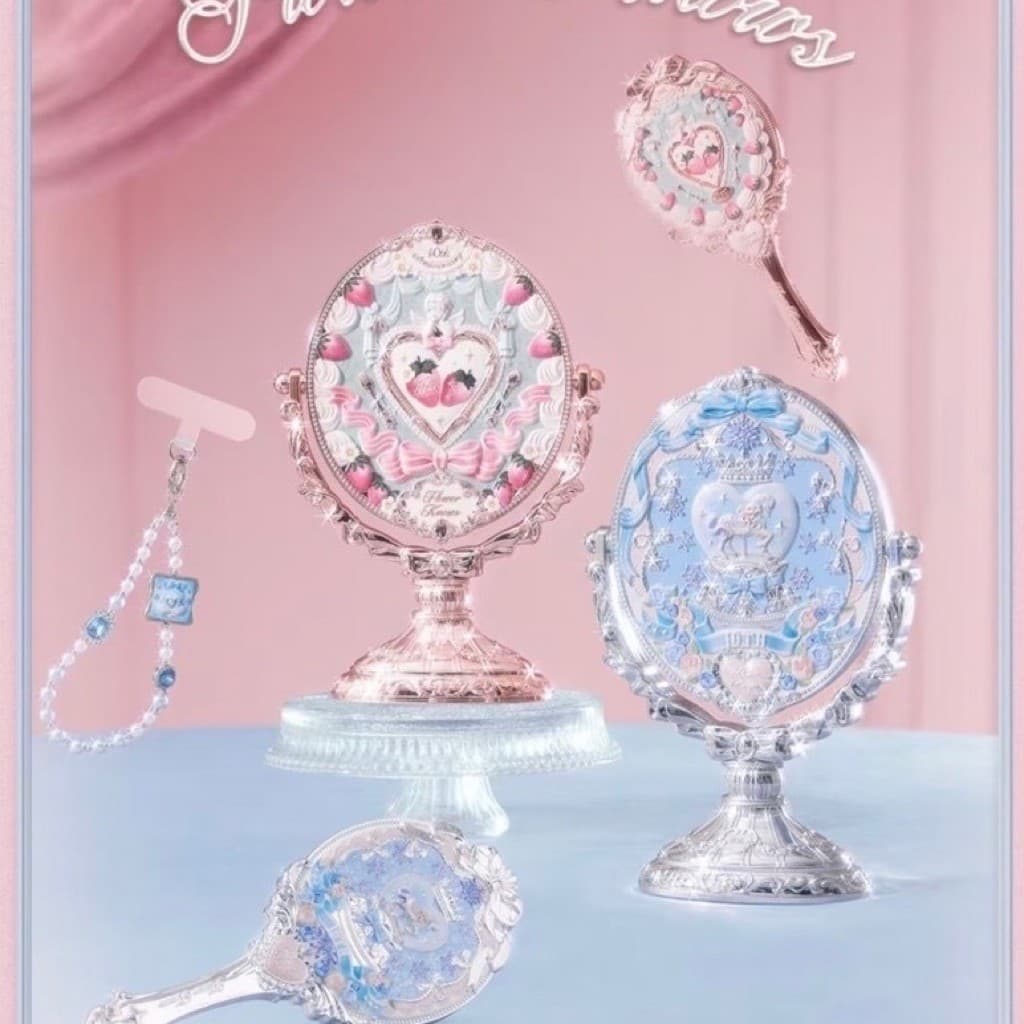 [Sẵn - Hoả Tốc] 🍓 Gương Xoay Để Bàn Kỉ Niệm 10 Năm Flower Knows Chính Hãng