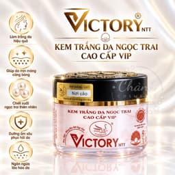 Kem Trắng Da VICTORY Hoa Việt Cao Cấp Vip Nắp Đen Giữ Ẩm Trắng Sáng Da, Se Khít Lỗ Chân Lông 14g 1