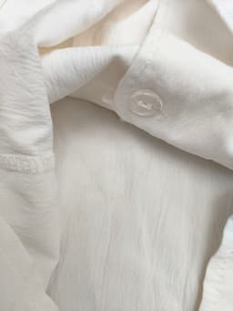 [2hand] Áo sơ mi trắng cộc tay phối voan cổ bèo cúc bọc kiểu vest freesize đến L 4