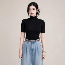 Áo cổ lọ tay lửng ôm body tôn dáng style thu đông sang trọng BYN BYN MY622 4