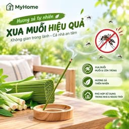 Nhang Đuổi Muỗi Thân Thiện Với Môi Trường, Nhang Muỗi Hương Chanh Sả Dễ Chịu ( 1 bó 150 que ) 5