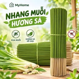 Nhang Đuổi Muỗi Thân Thiện Với Môi Trường, Nhang Muỗi Hương Chanh Sả Dễ Chịu ( 1 bó 150 que ) 4