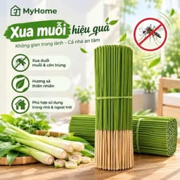 Nhang Đuổi Muỗi Thân Thiện Với Môi Trường, Nhang Muỗi Hương Chanh Sả Dễ Chịu ( 1 bó 150 que ) 2