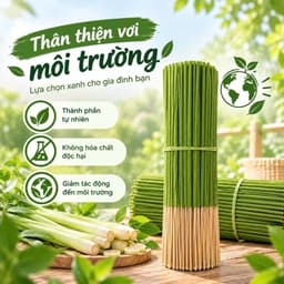 Nhang Đuổi Muỗi Thân Thiện Với Môi Trường, Nhang Muỗi Hương Chanh Sả Dễ Chịu ( 1 bó 150 que ) 3