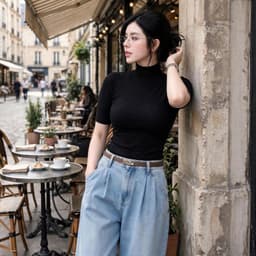 Áo thun cổ lọ tay lửng dáng ôm body chất thun tăm mịn siêu sang tôn dáng BYN BYN MY622 6