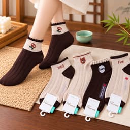 set 10 Đôi Tất Nữ Chất Nữ Chất Cotton Siêu Xinh Hoạ Tiết Số 1969 love 3