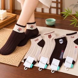 set 10 Đôi Tất Nữ Chất Nữ Chất Cotton Siêu Xinh Hoạ Tiết Số 1969 love 4