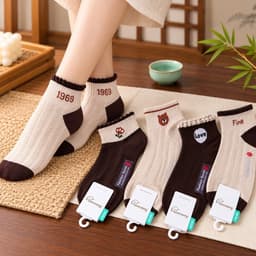 set 10 Đôi Tất Nữ Chất Nữ Chất Cotton Siêu Xinh Hoạ Tiết Số 1969 love 1