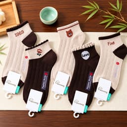 set 10 Đôi Tất Nữ Chất Nữ Chất Cotton Siêu Xinh Hoạ Tiết Số 1969 love 6
