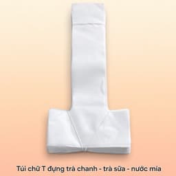 0,5-1kg Túi nhựa PE chữ T đựng ly trà sữa, cà phê, sinh tố, chất liệu nhựa PE zin 1
