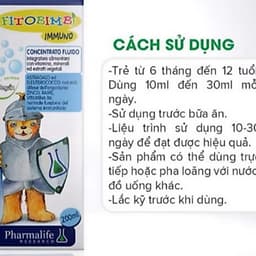 FITOBIMBI IMMUNO ( Chai 200ml) Siro Tăng Đề Kháng Cho Bé Hỗ Trợ Miễn Dịch và Phòng Ngừa Bệnh Vặt 2