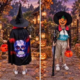 Combo set Áo choàng kèm nón (mũ) mẫu mới in 3D nổi bật hóa trang lễ hội Halloween hoặc trang phục lễ hội, biểu diễn 8