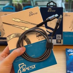 Cáp Sạc Nhanh 66W Apest AP-64PT Type C To Type C 1M Dây Bọc Dù Cao Cấp Chống Rối, Chống Cháy An Toàn Khi Sạc Qua Đêm 4