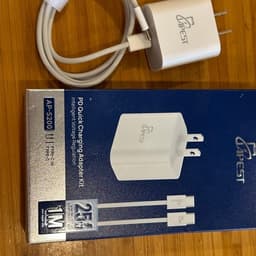 Bộ Sạc Nhanh 25W APEST AP-S200 PD Chuẩn EU Kèm Củ Sạc Và Cáp Sạc Type-C to Type-C Bọc Dù Siêu Bền Cho IP & Adroi 4