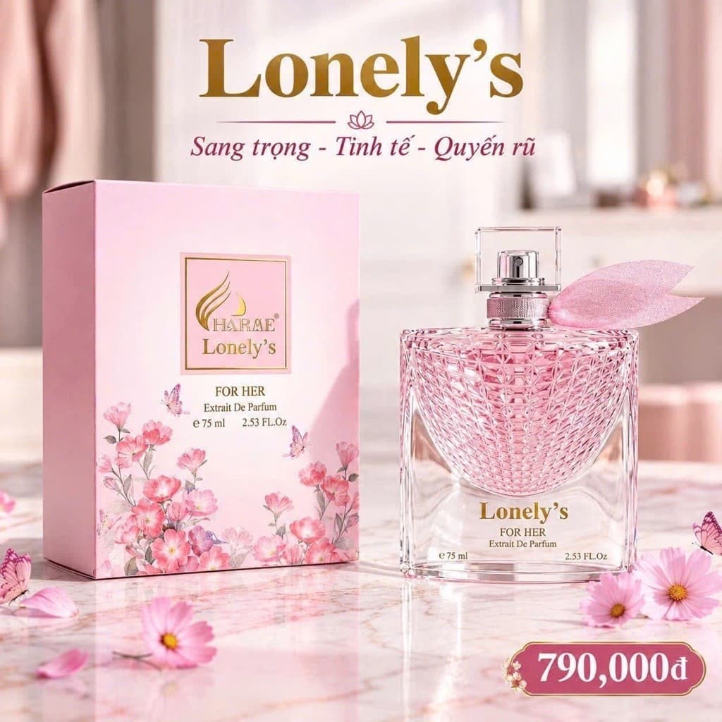 NƯỚC HOA CHARME LONELY’s 75ml ( Mới) SANG TRỌNG, LÔI CUỐN