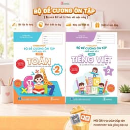 Sách - Combo Bộ Đề Cương Ôn Tập Toán,Tiếng Việt Cuối Học Kì 2 Lớp 2 Kết Nối Tri Thức Có QR Đáp Án 1