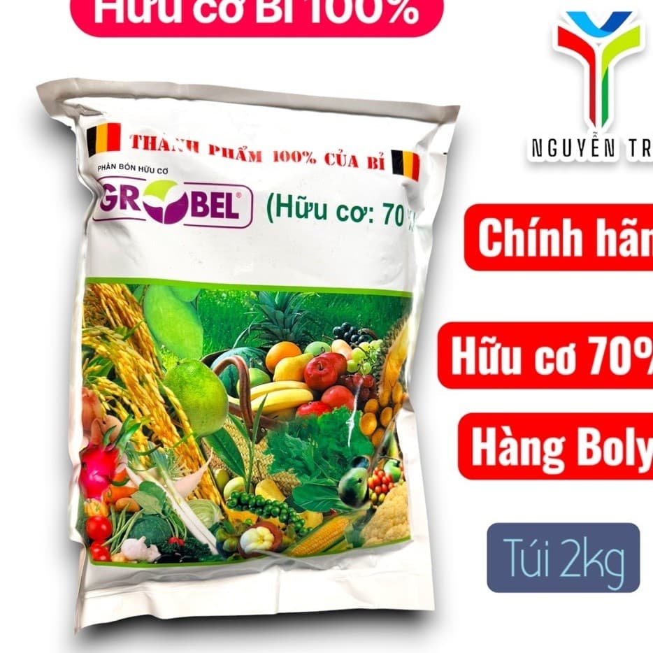 Phân Hữu Cơ Grobel Của Bỉ 2kg Hữu Cơ 70% Giúp Đất Tơi Xốp