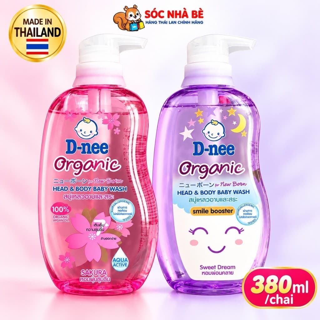 [ NỘI ĐỊA THÁI LAN ]sữa tẵm gội cho bé D-NEE (380ml)
