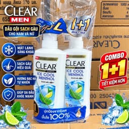 [CHUẨN THÁI] COMBO 2 DẦU GỘI CLEAR MEN THÁI LAN 350ml/chai BẠC HÀ 4