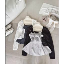 SET ÁO HAI DÂY MIX CARDIGAN THU ĐÔNG XINH XẮN TRẺ TRUNG.CLOTHING MA650066 1