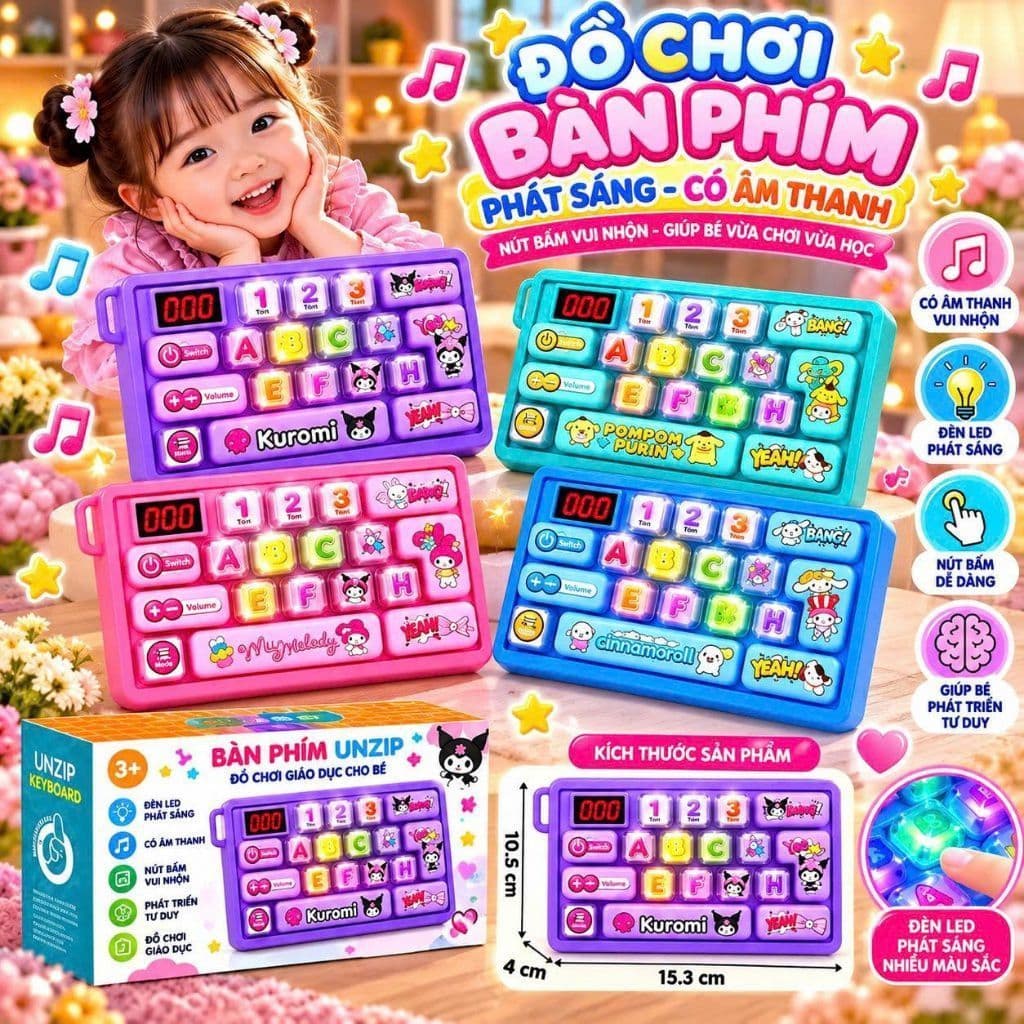 Đồ Chơi Bàn Phím Laptop Thư Giãn Giảm Căng Thẳng, Đồ Chơi Xả Tres