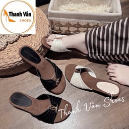 (X0195)Dép cao gót 3 phân phối khoá bản ngang  _Size 35/39_Thanh Vân Shoes_Cao gót/Dép nữ Hottrend 9