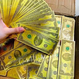 Combo 50- 100 Tờ Đô La Mạ Vàng Làm Tháp Đô Vàng Lễ, Phụ Kiện Trang Trí Tết 2027 1