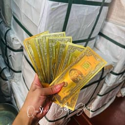 Combo 50- 100 Tờ Đô La Mạ Vàng Làm Tháp Đô Vàng Lễ, Phụ Kiện Trang Trí Tết 2027 6