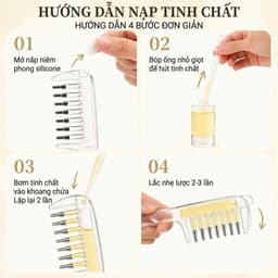 Lược Chải Tinh Dầu Dưỡng Chất Trực Tiếp Vào Da Đầu ,dưỡng tóc dưỡng da đầu( A tài) 6