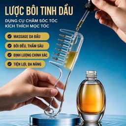 Lược Chải Tinh Dầu Dưỡng Chất Trực Tiếp Vào Da Đầu ,dưỡng tóc dưỡng da đầu( A tài) 7