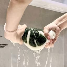 Khăn Lau Tay Dày Dặn, Siêu Thấm Hút, Hình Lá Dễ Thương Cho Nhà Bếp, khăn lau bát, Chất liệu lông cừu thấm hút 7