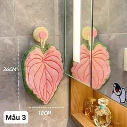 Khăn Lau Tay Dày Dặn, Siêu Thấm Hút, Hình Lá Dễ Thương Cho Nhà Bếp, khăn lau bát, Chất liệu lông cừu thấm hút 8