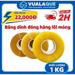 [Lẻ 01 Cuộn] Băng Dính Băng Keo 0.5-1kg Đóng Hàng Siêu Dính Lõi Mỏng Giá Sỉ 1