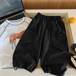 Quần dài bé trai, quần gió ống suông phong cách Hàn Quốc size 9-26kg 7