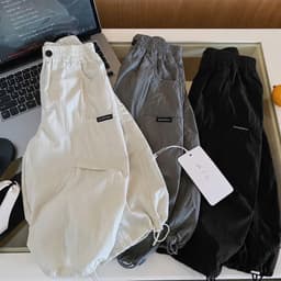 Quần dài bé trai, quần gió ống suông phong cách Hàn Quốc size 9-26kg 1
