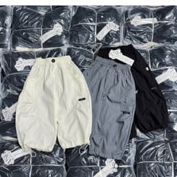 Quần dài bé trai, quần gió ống suông phong cách Hàn Quốc size 9-26kg 8