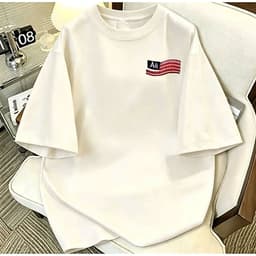 Áo phông nữ tay lỡ form rộng cotton su cờ Mỹ độc đáo thun đính ngọc mềm mịn M358 1