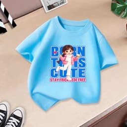Áo thung in hình 3D bé gái CuTe dành cho bé gái đủ size từ 10kg - 38kg 3