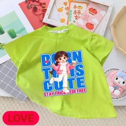 Áo thung in hình 3D bé gái CuTe dành cho bé gái đủ size từ 10kg - 38kg 5