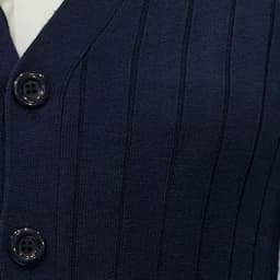 Áo len nam Owen màu xanh tím than hoạ tiết chìm cổ tim cài khuy cardigan regular fit ALD266505_NA 7