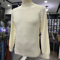 Áo len nam Owen màu be cổ tròn regular fit ALC266516_BE 5