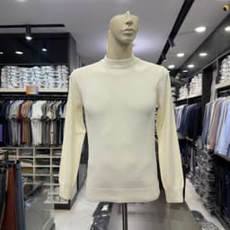 Áo len nam Owen màu be cổ tròn regular fit ALC266516_BE 6